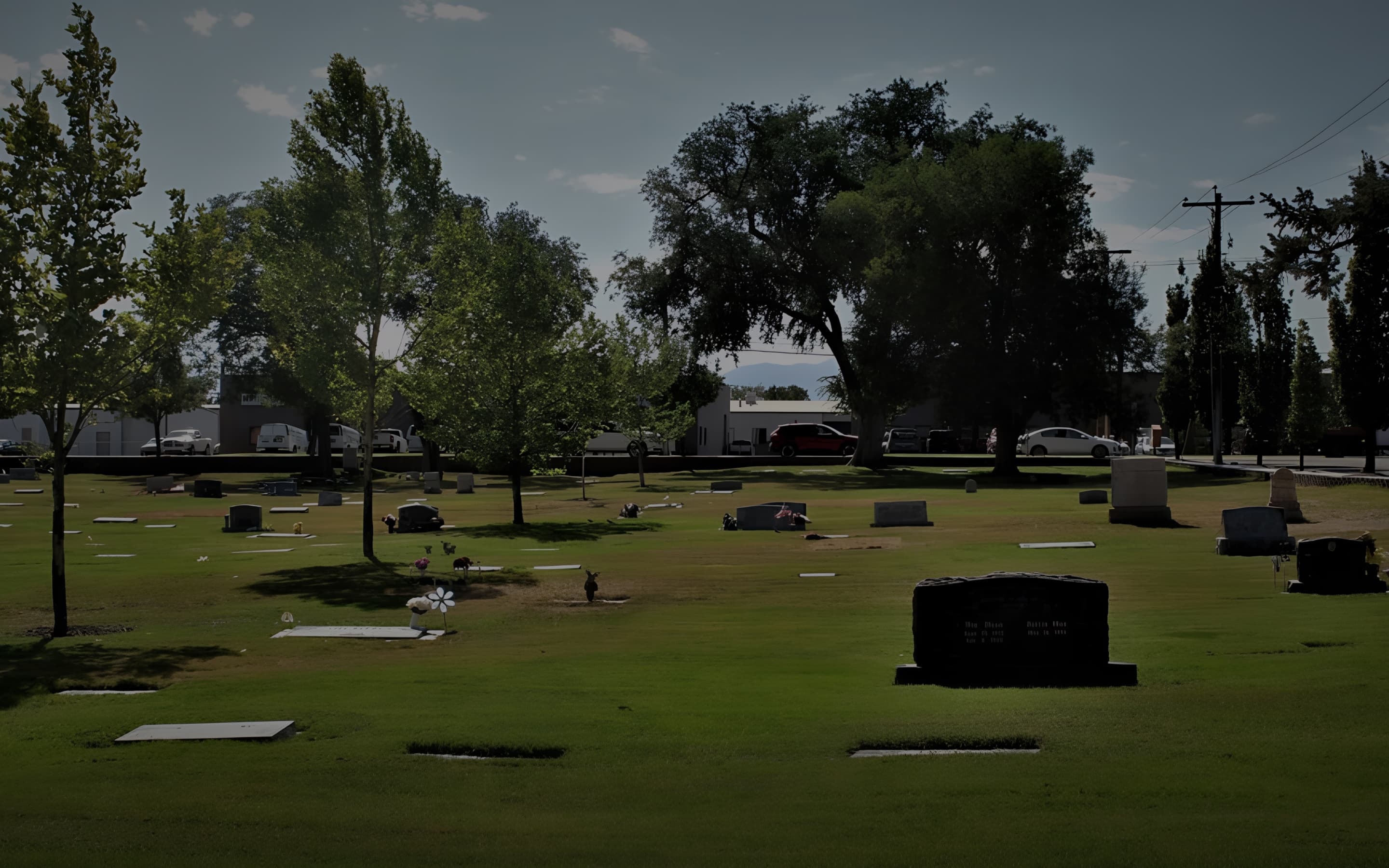 Photo with a view of West Jordan City Cemetery